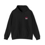 Tiny Red Crown graphic hoodie | minimalist chest emblem